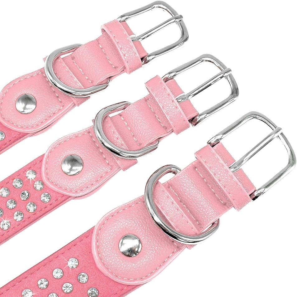 Pink Rhinestone Dog Collars