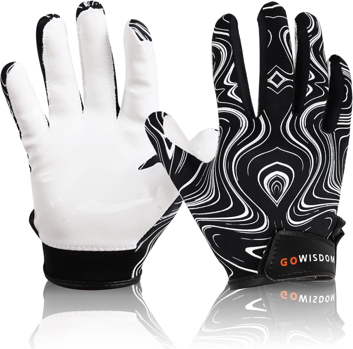 Youth Enhanced Grip Silicone Soccer Gloves, Black, XS/S