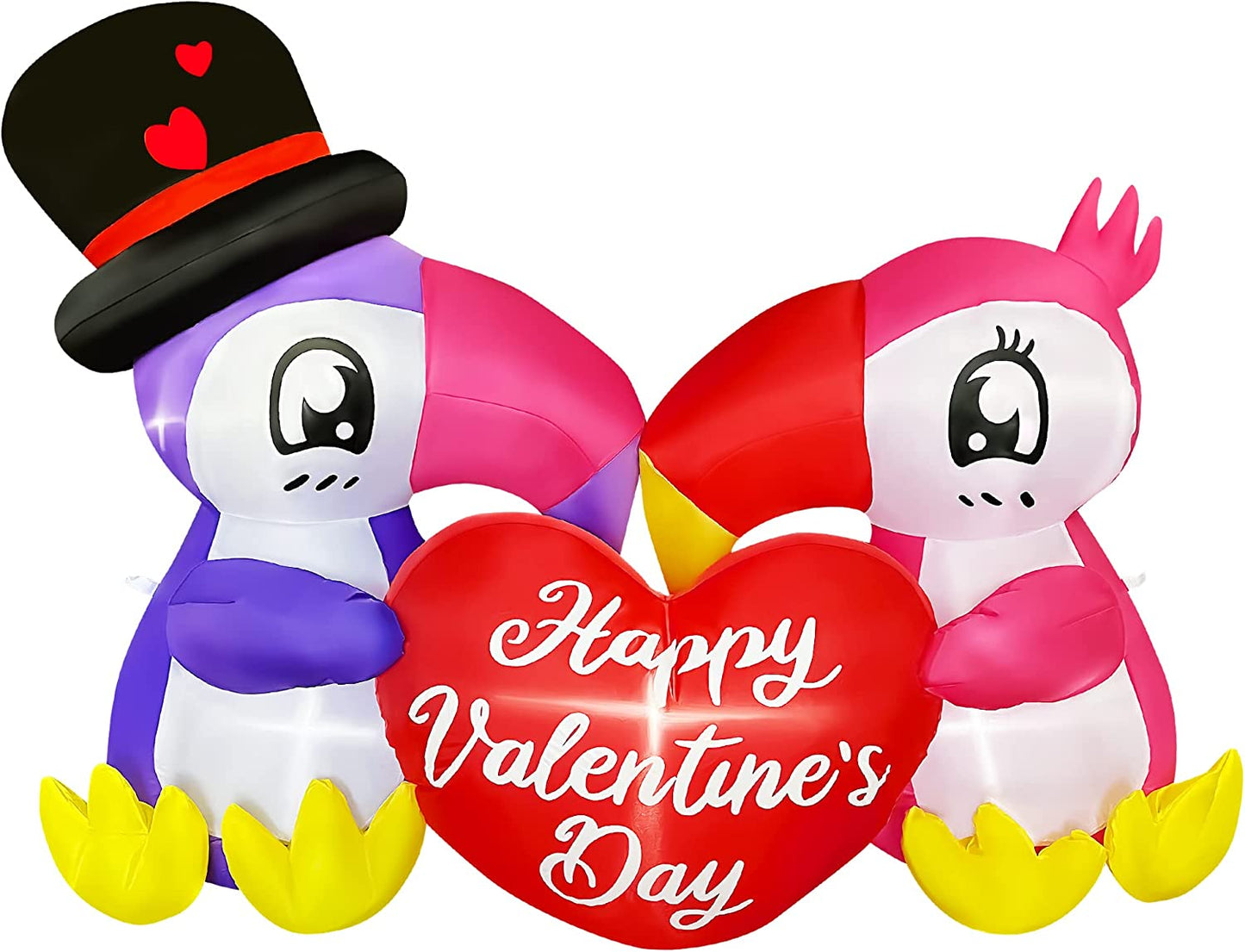 Inflatable Valentine's Day Kiss Couple Toucan, 4 FT