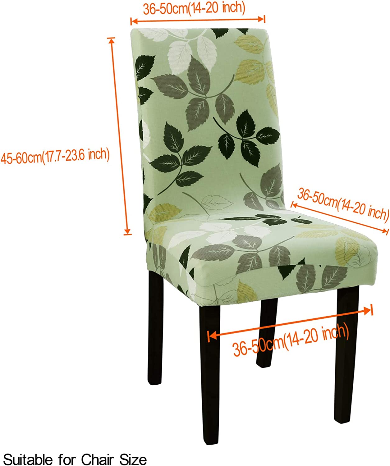 Lycra removable and washable dining chair covers, 2pcs