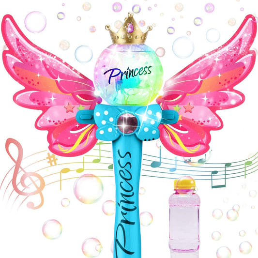 Fairy Princess Bubble Wand Blower, Blue