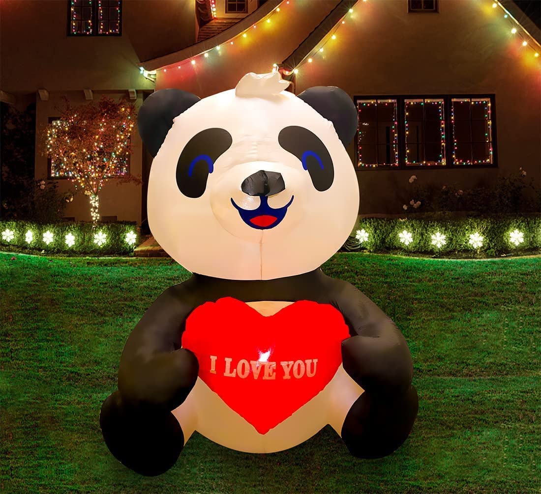 Inflatables Panda with Heart, 4.2FT