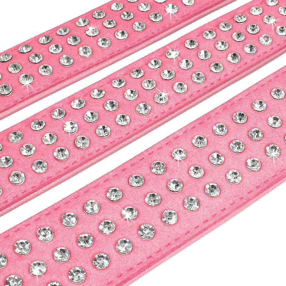 Pink Rhinestone Dog Collars