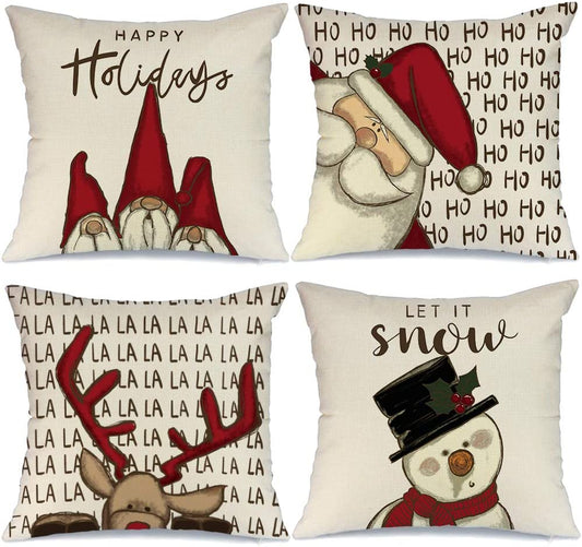 Christmas Cushion Covers for Sofa 18x18 Set of 5