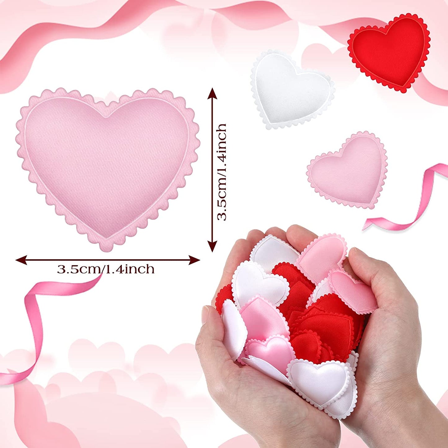 300 Pieces Heart Confetti Decorations for Valentine's Day