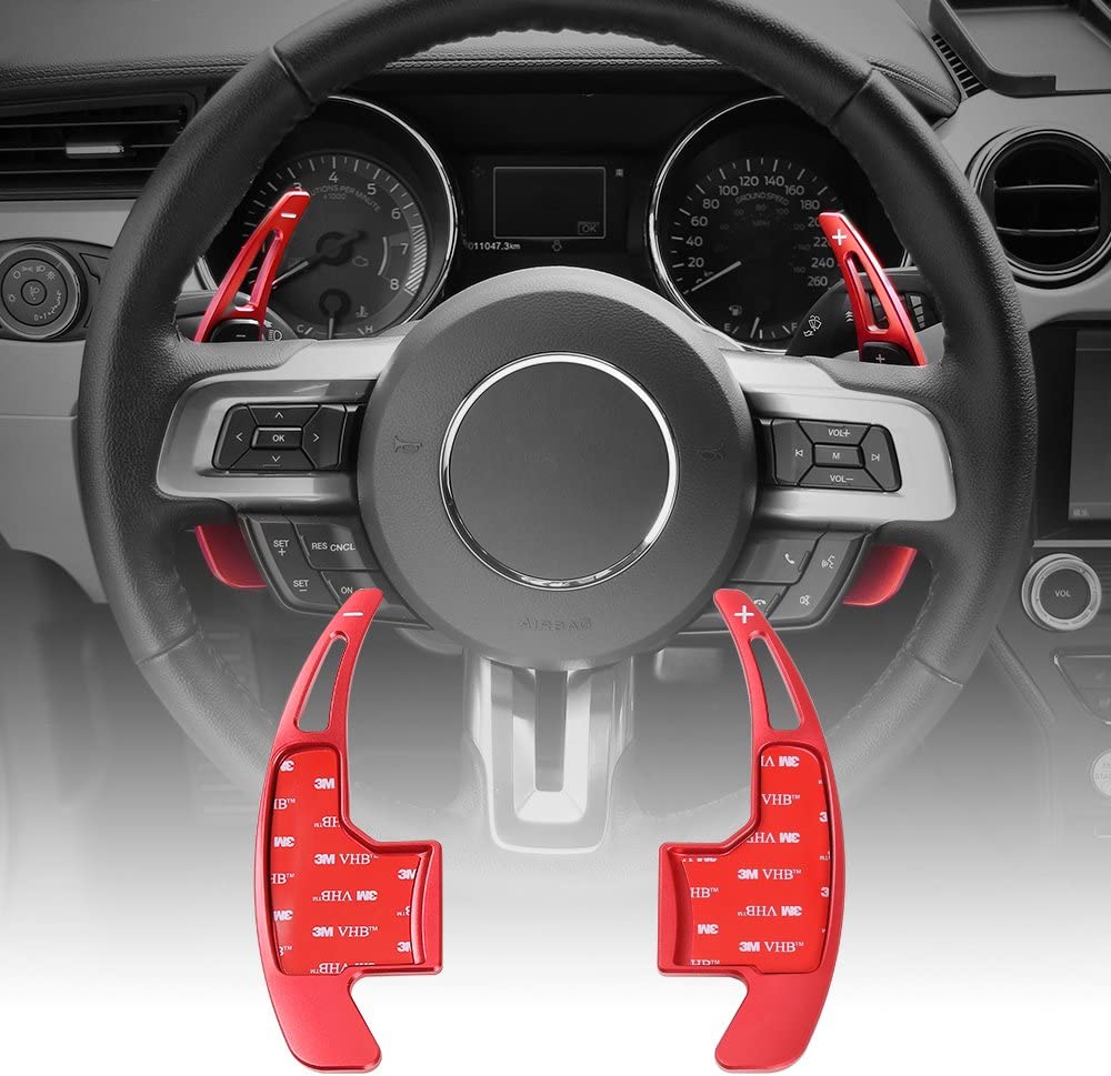 Red Steering Wheel Shifter Trim Cover (2pcs/set)