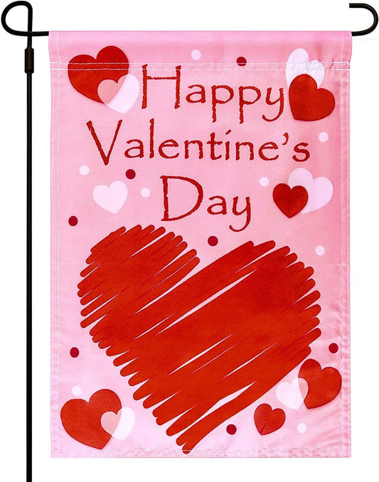 Valentine’s day Flag for Garden,1 piece,12 x 18 Inch