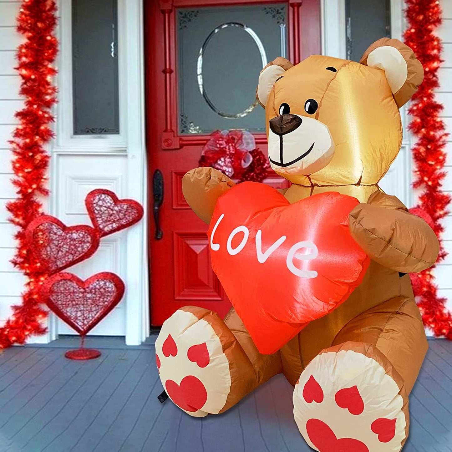 Inflatables Bear Valentine's Day Decorations, 3.5 Foot