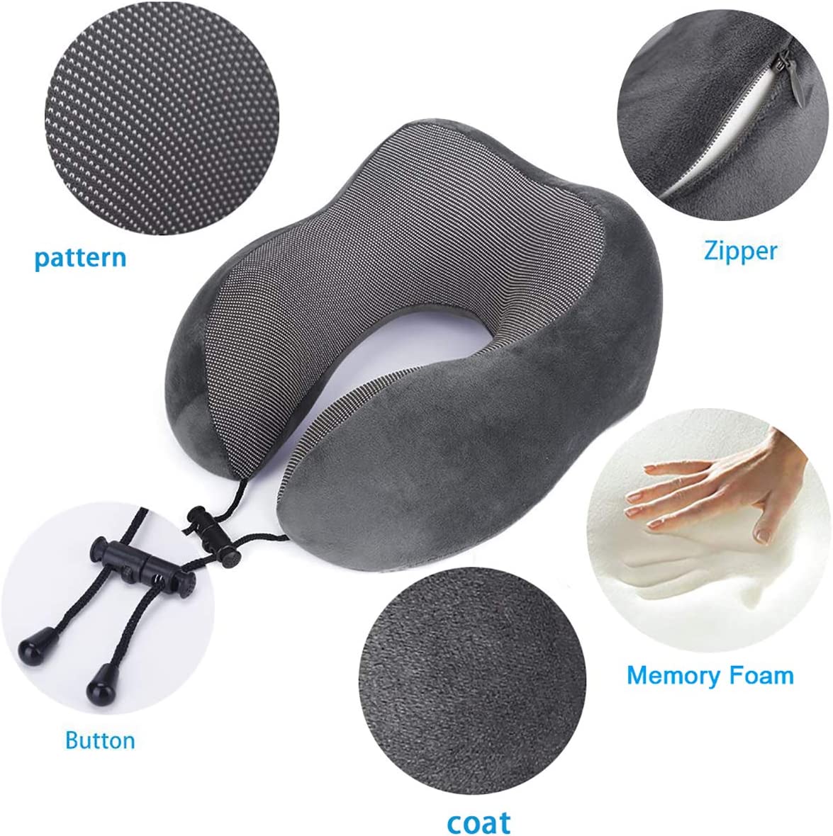 Best Memory Foam Pillow (Gray)