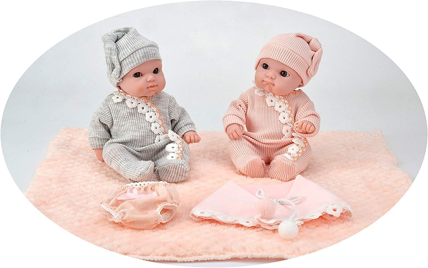 newborn twin dolls toy, vinyl body