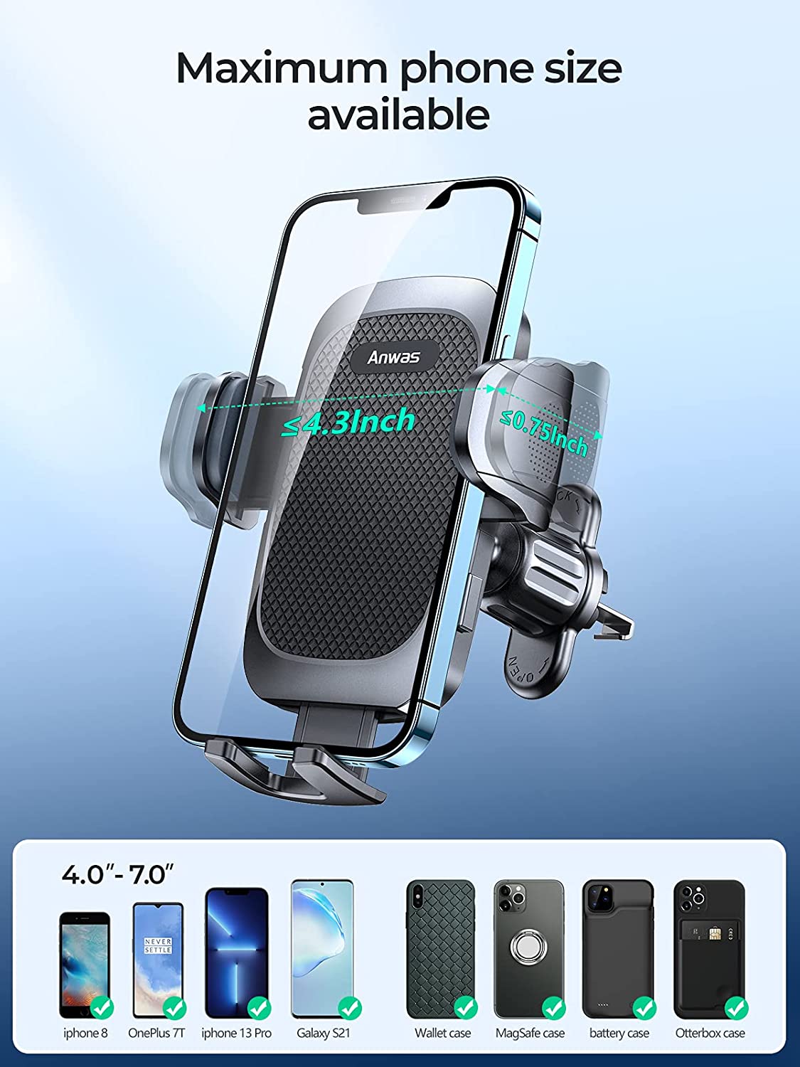 Car phone holder, Non-slip and thick covers