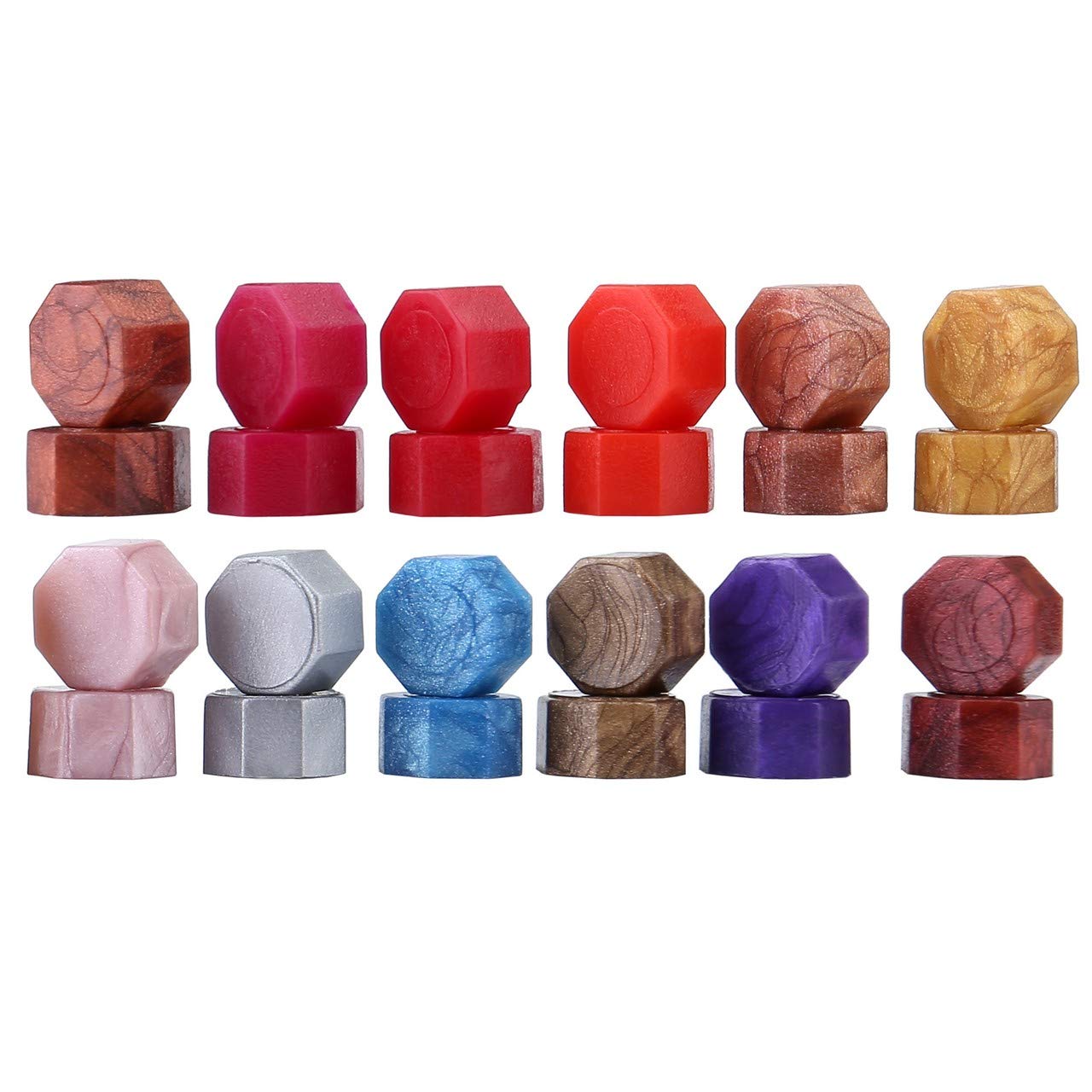 300 sealing wax beads, 2 melting spoons and 4 candles (12 colors)