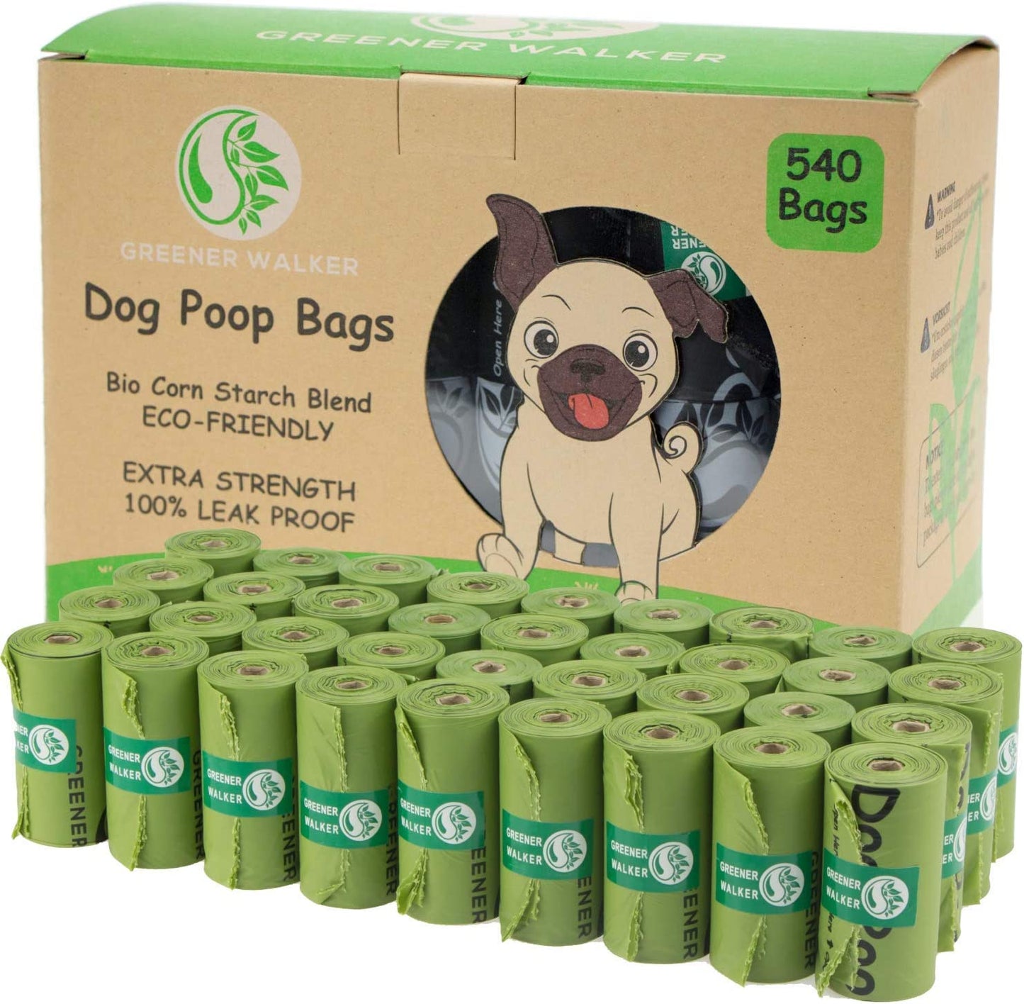 residue Bags for Dog Waste, 540 Bags, Extra Thick Strong