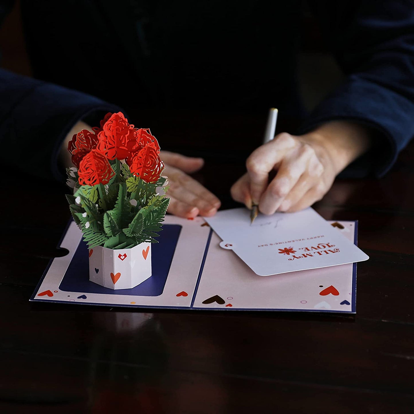 Happy Valentine's Day Card with Mini Bouquet