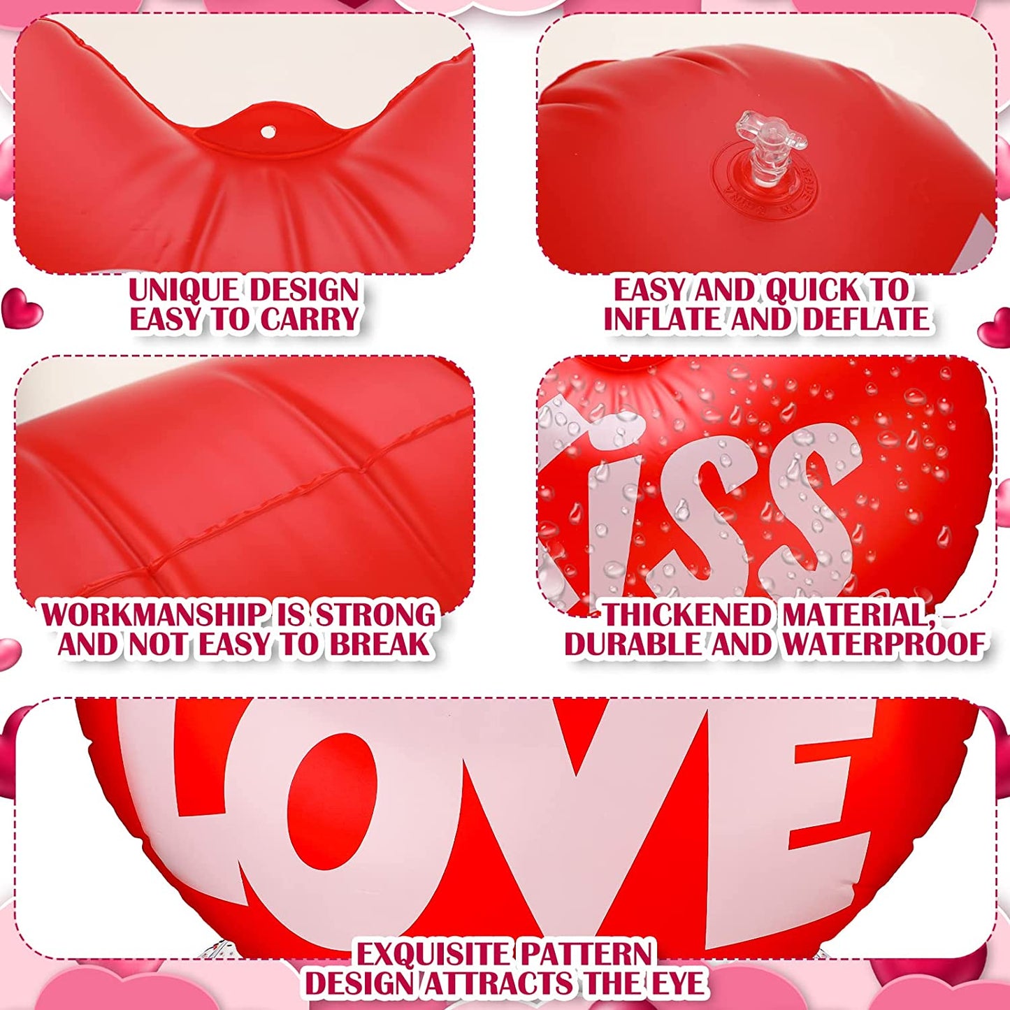 Inflatable Valentines Day Sweet Heart, 2 Pieces 24 Inch