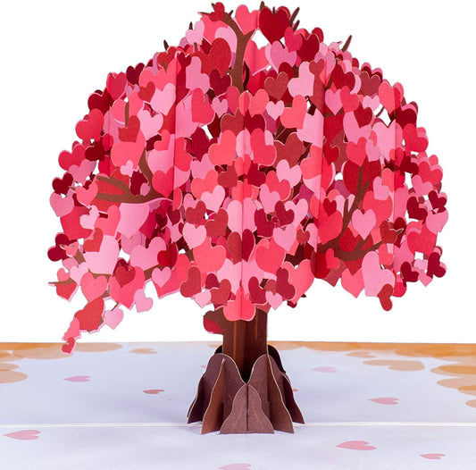 3D Pop Up Valentine’s Day Card,7.5" x 6",Tree of Hearts