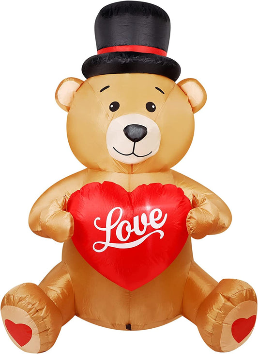 Inflatable Bear with Sweet Heart, 5 Foot