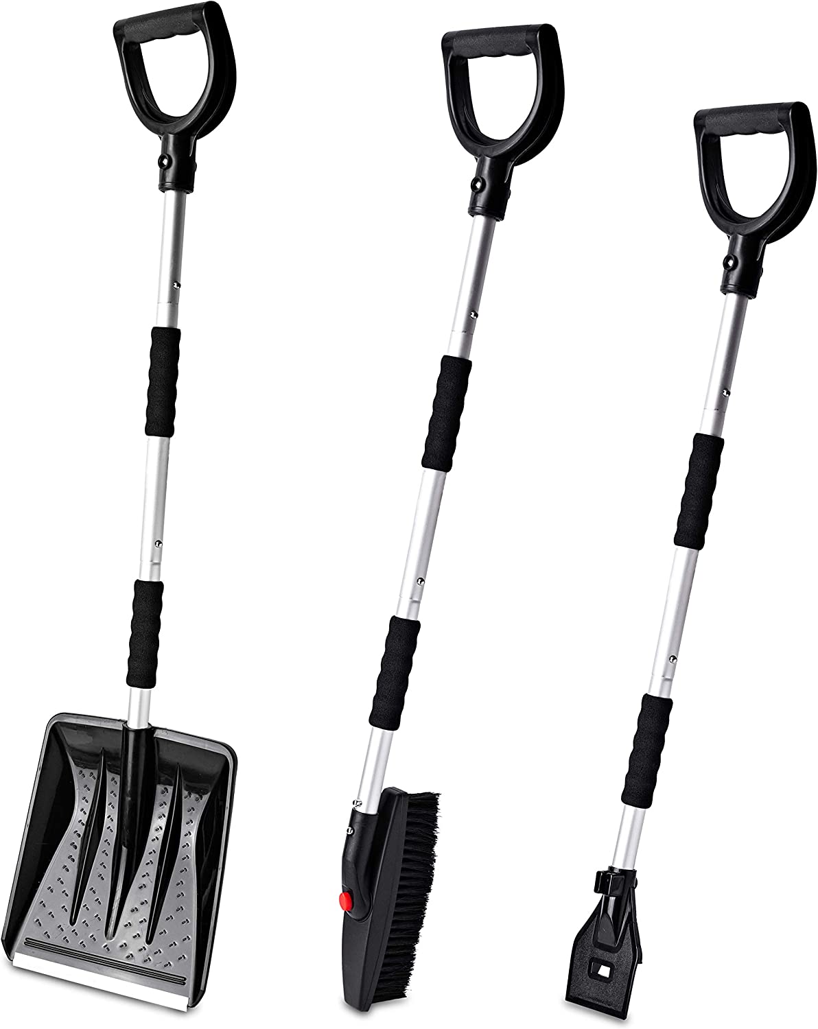 3-in-1 set with snow shovel, snow brush and ice scraper