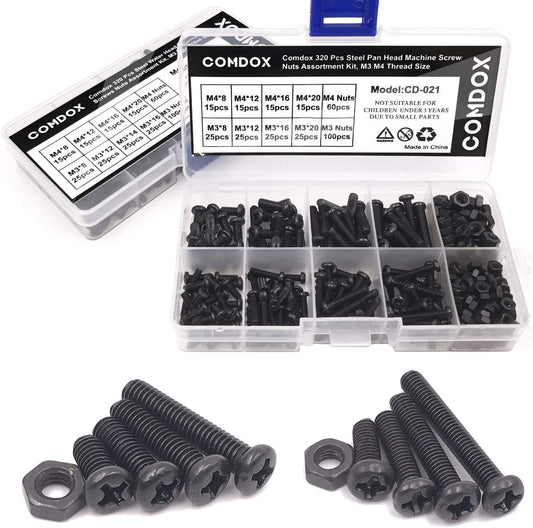 280, Nut Bolt Assortment Kit, Carbon Steel, ‎5.04 x 2.8 x 1.03