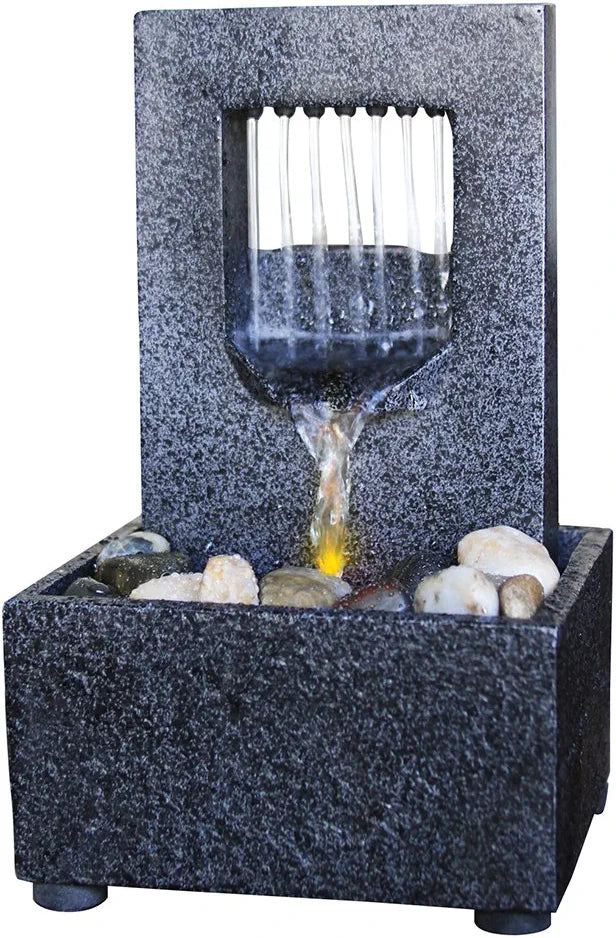 Water Fountain with Authentic River Rocks