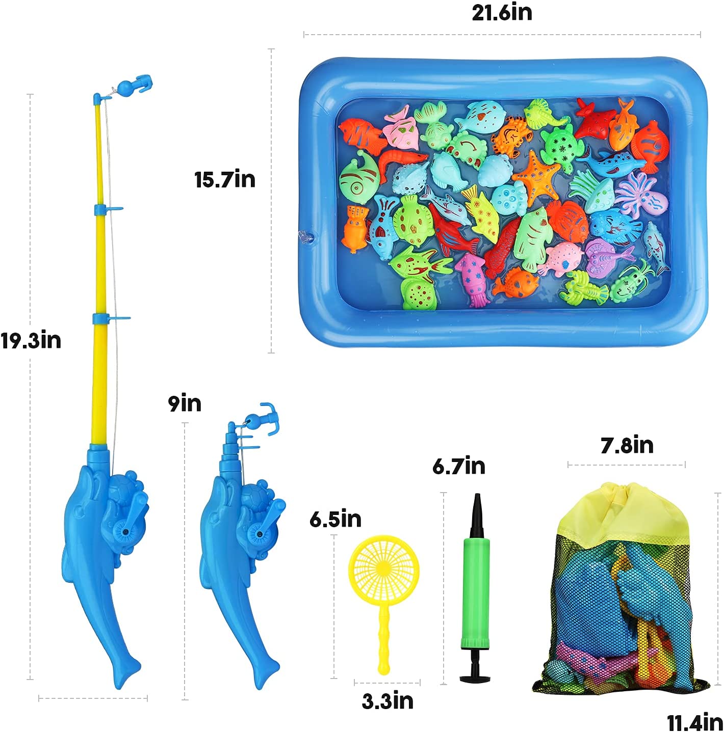 Magnetic Fishing Game for Kids (43 Pieces)