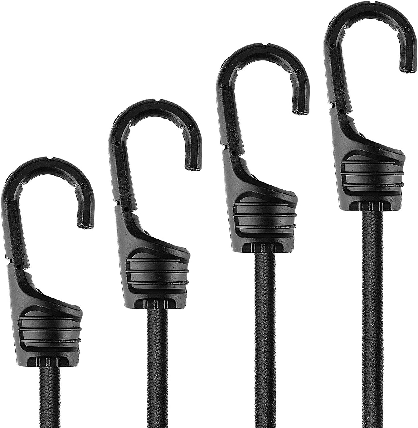 32 inch elastic cords (black) with hooks 2 pieces