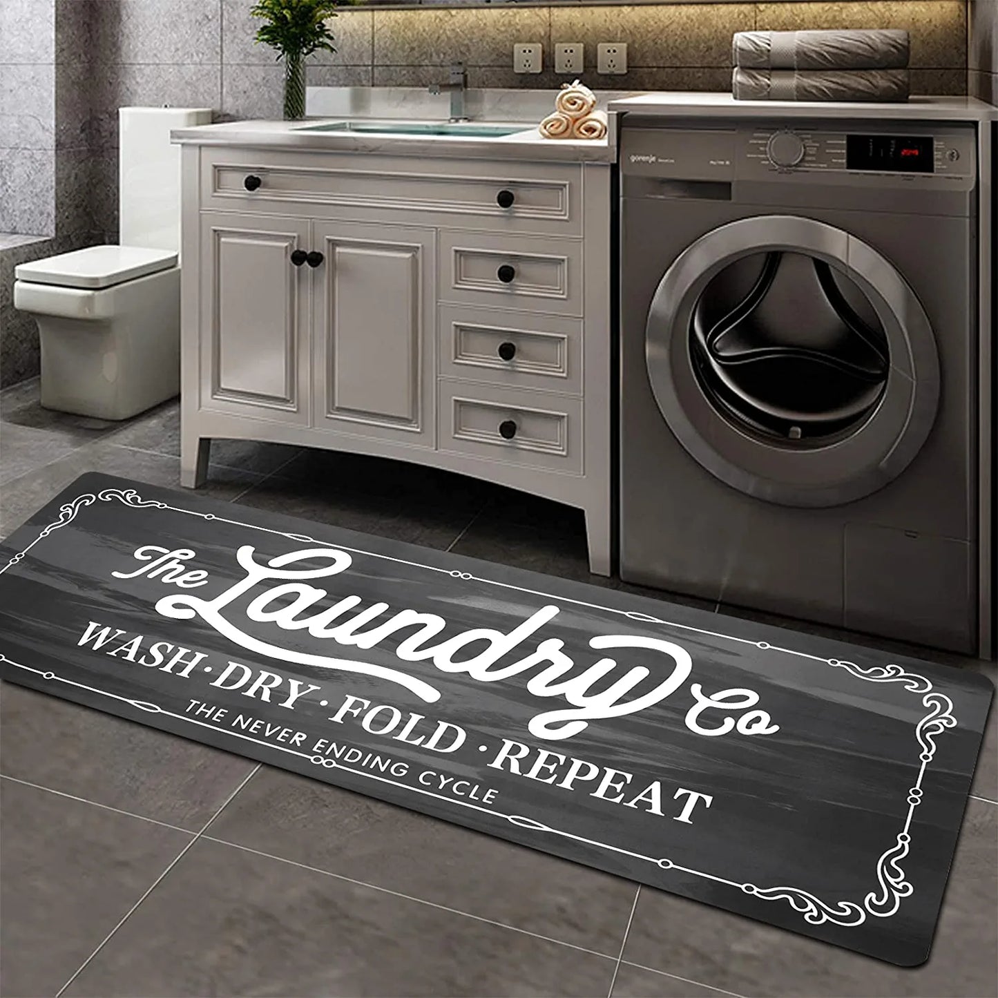 Laundry Room Rug Runner 20"X59"