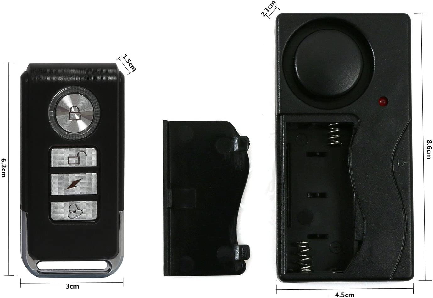 Wireless Vibrating Alarm with Remote Control, ‎3.5 x 3 x 0.8