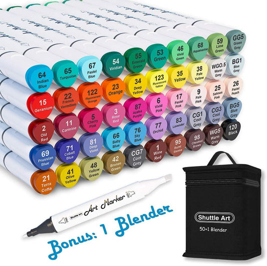 52 colors alcohol-based art markers