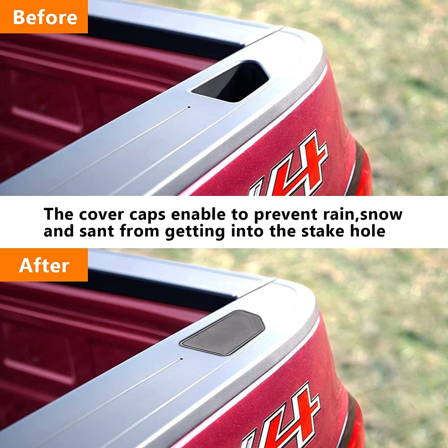 Pickup Truck Hood Covers,(2 Packs), 4.76 x 4.72 x 1.46