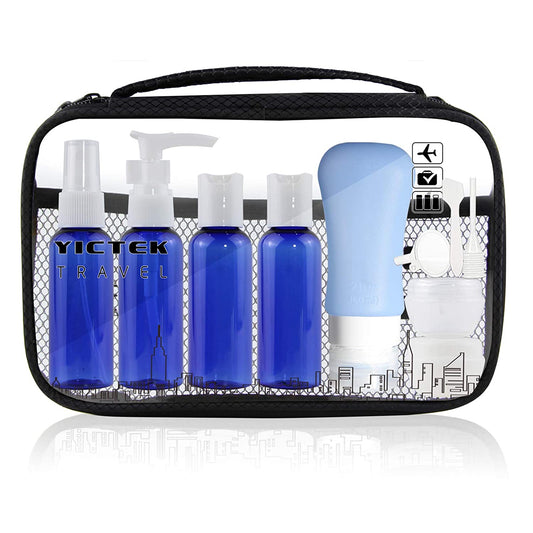 Empty Plastic Travel Bottle Containers,Color: Cobalt blue