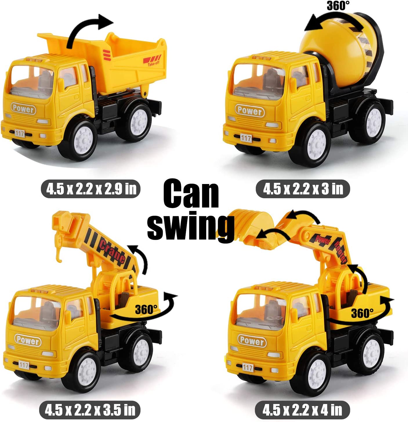 Construction truck for children, 3-7 years