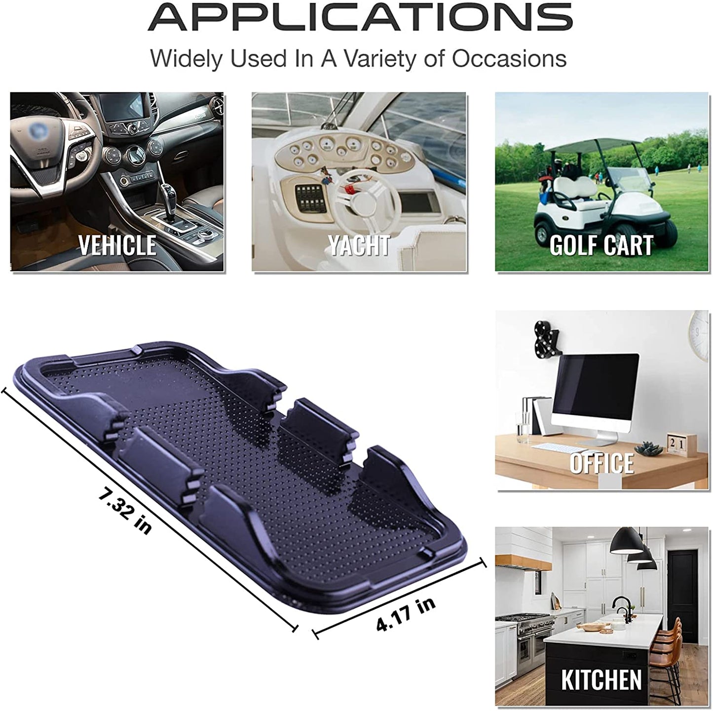 Non-slip gel pad for phone and accessories for your car