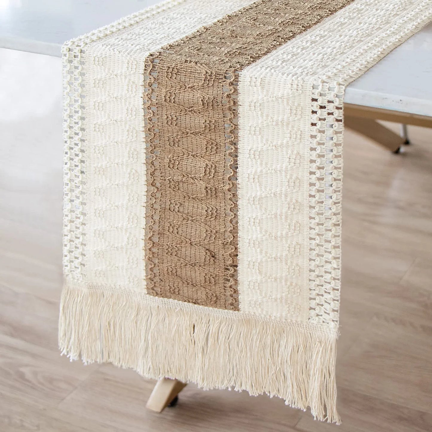 Macrame Table Runner, 72" x 12"