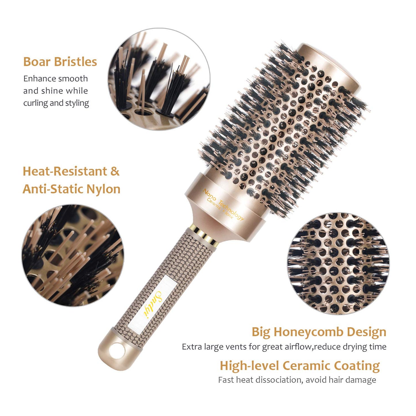 2 round hair brush (2.1 Inch)