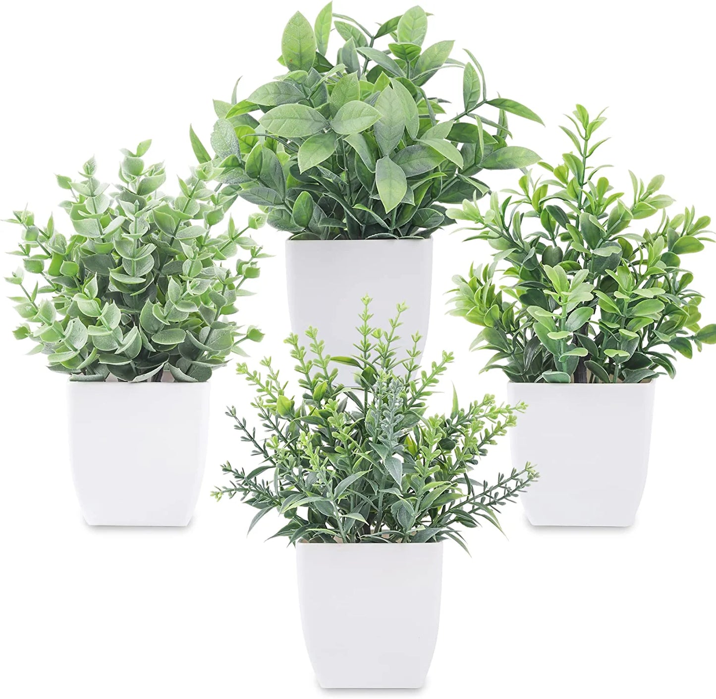 4 Packs Fake Plants Mini Artificial