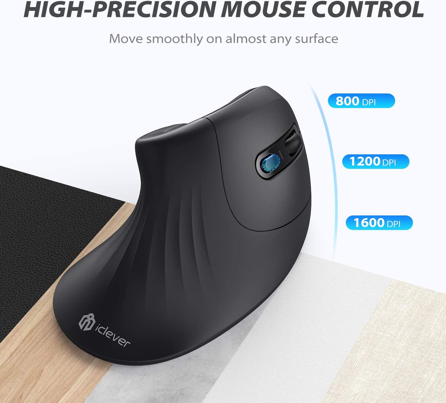 Comfortable vertical 2.4G optical mouse