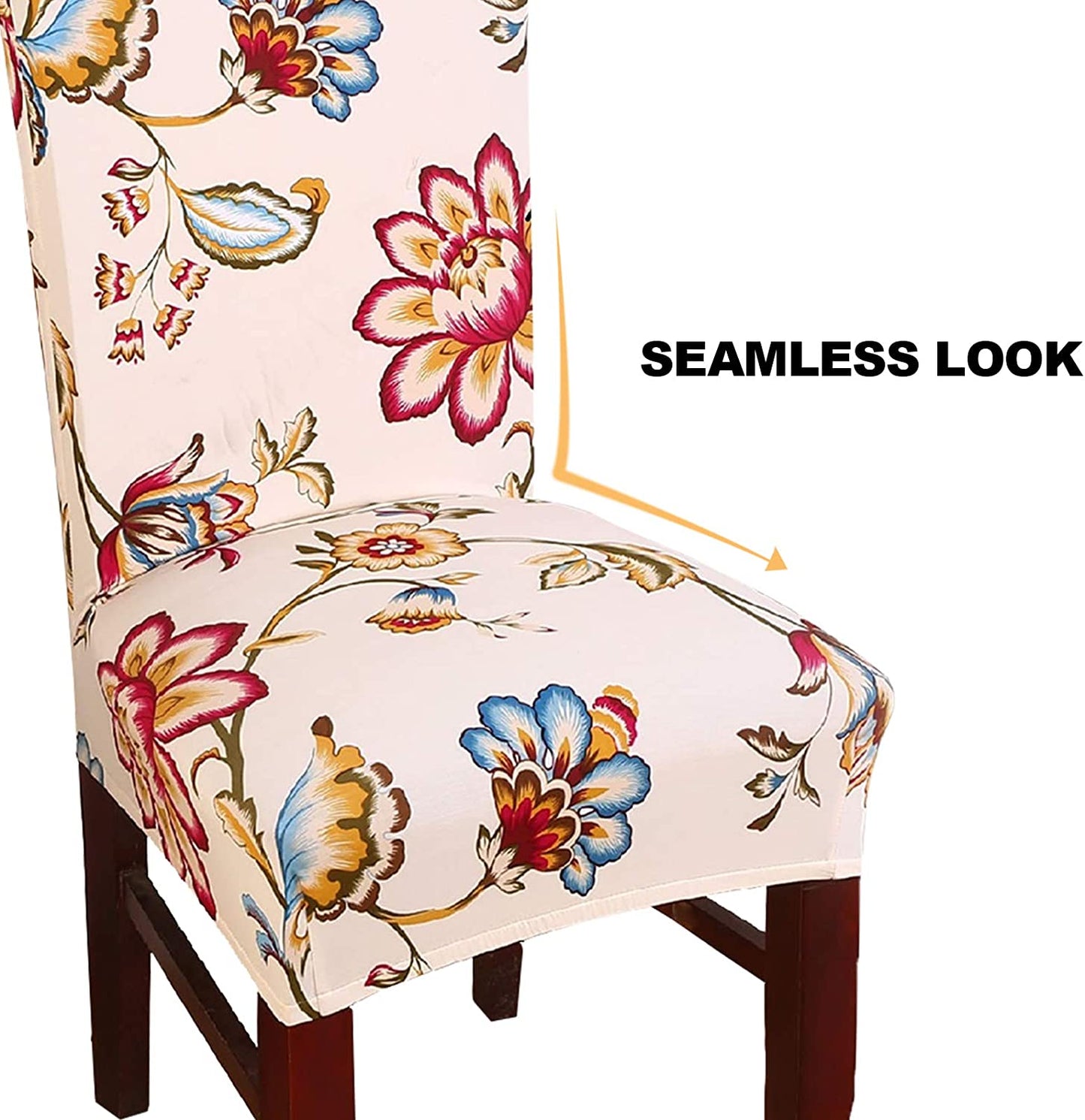 dining chair covers, floral, (4und)