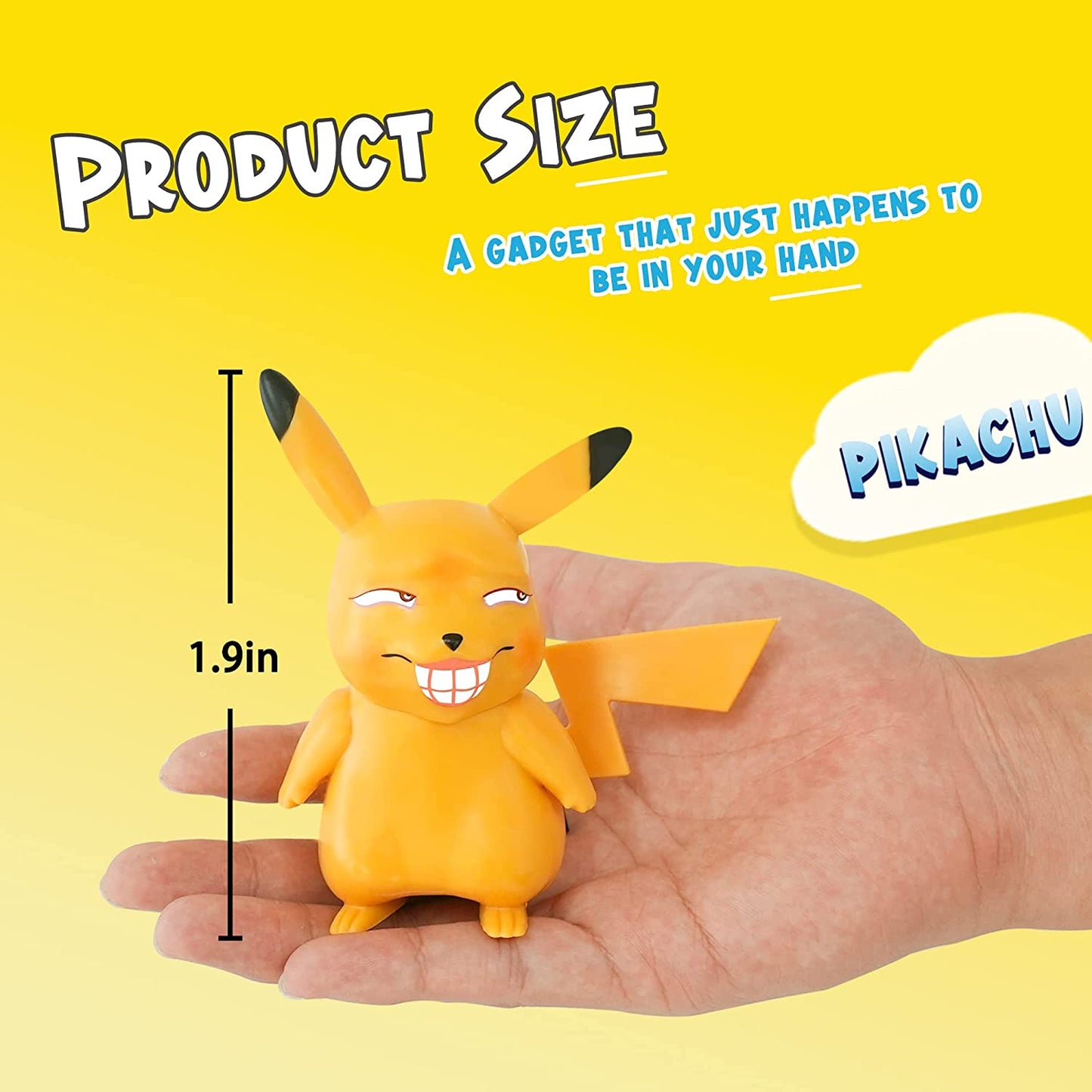 4.4inch funny Pikachu collectible figure, yellow