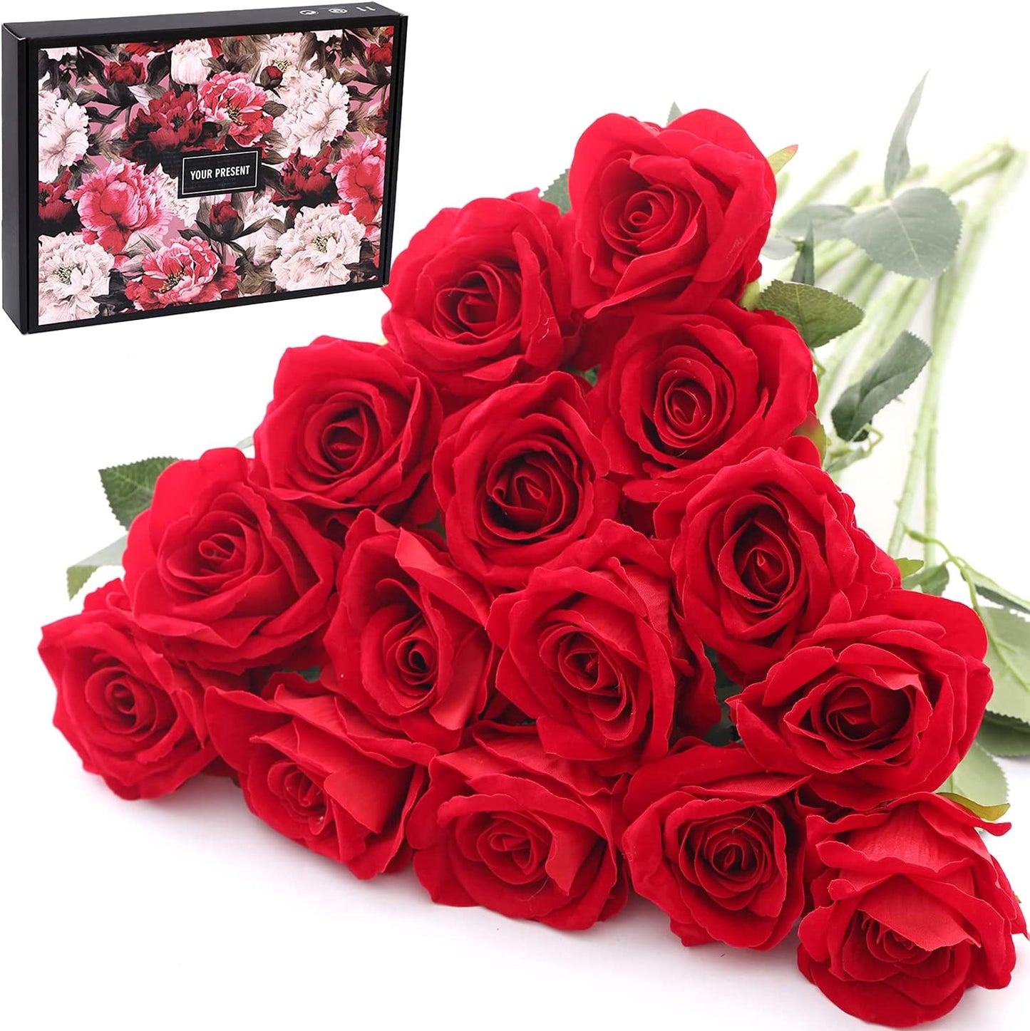 Artificial Roses Velet 15Pcs, (Blossom Roses)