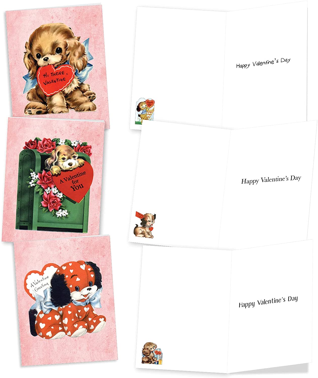 20 Boxed Valentine's Day Note Cards with Envelopes (4x5.12 Inch)