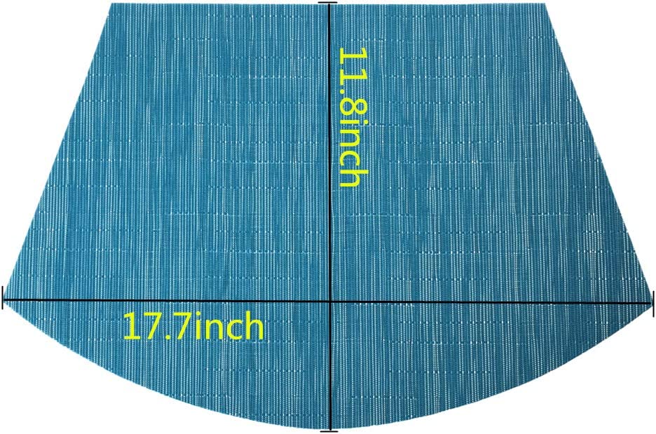 Woven Vinyl Placemats Set of 4, Color: Blue