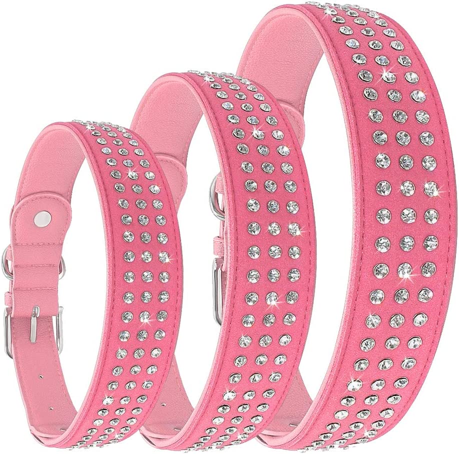 Pink Rhinestone Dog Collars