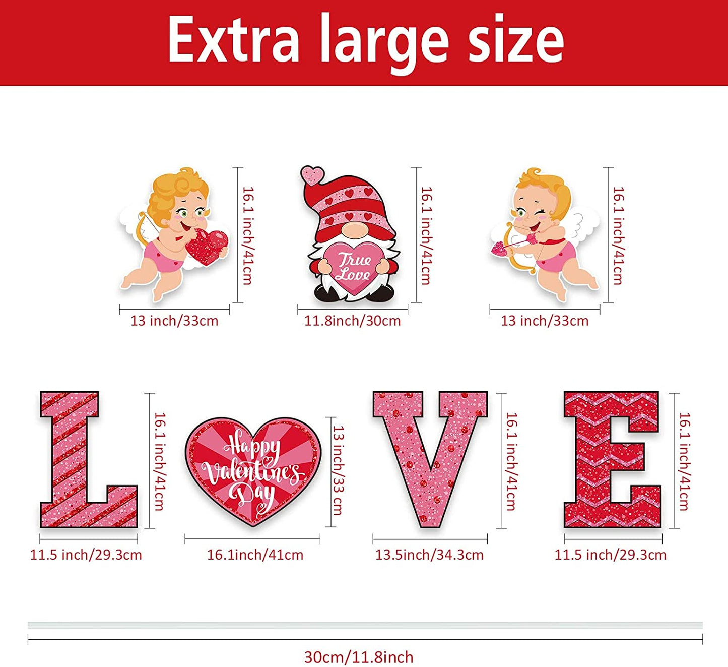 10 Pieces Valentine's Day Yard Stake Signs