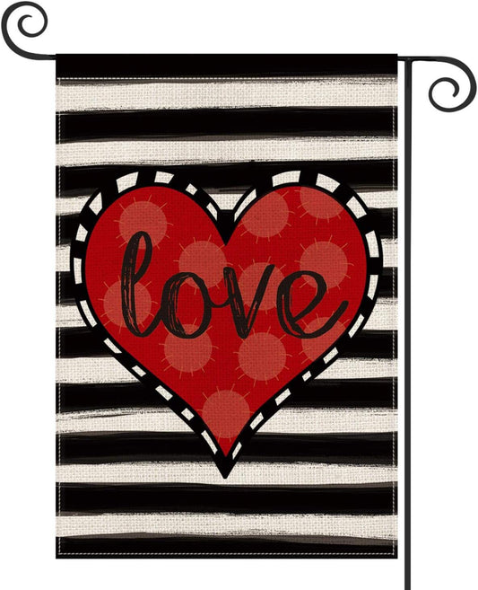 Love Heart Garden Flag (12.5 x 18 Inch)