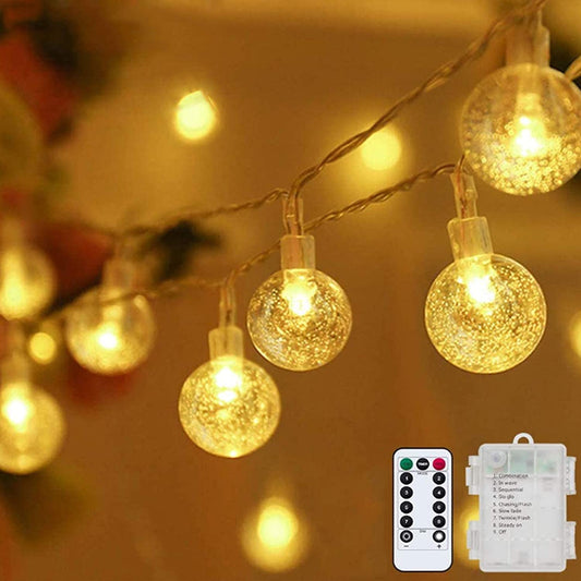 33ft Christmas Lights with Remote Control / Warm White