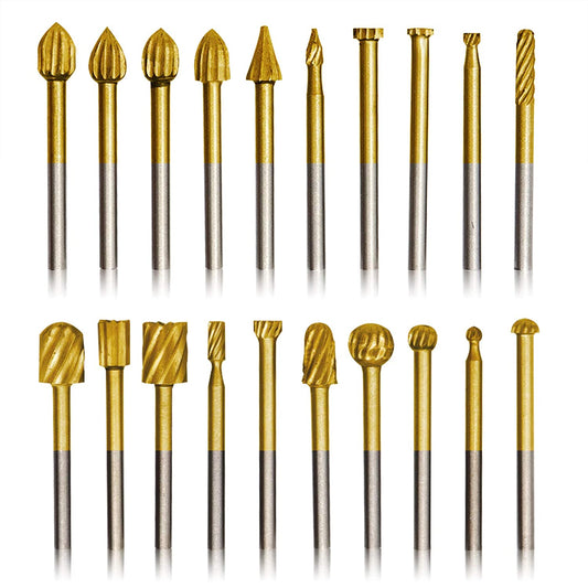 21 Piece Woodworking 1/8 '' Shank Rotary Bit Set