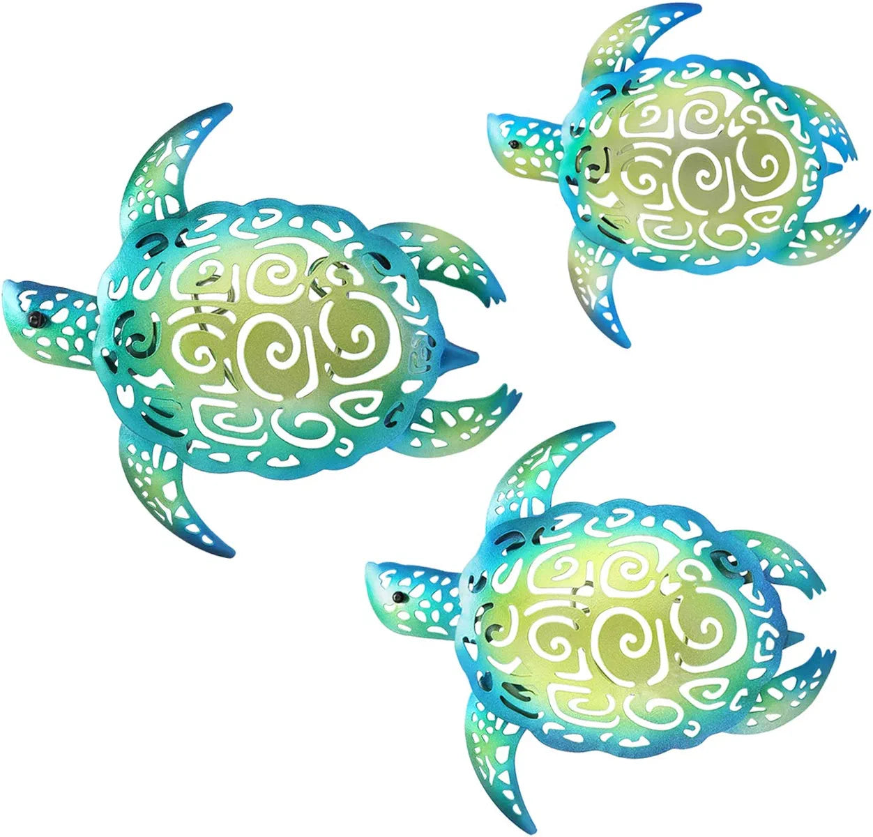 Set of 3 Metal Sea Turtle