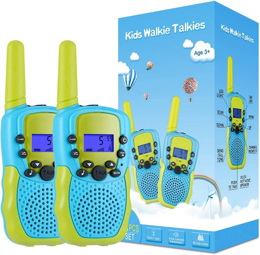 Kids Walkie Talkies with LCD Backlit Flashlight, Outdoor 3 Mile Range