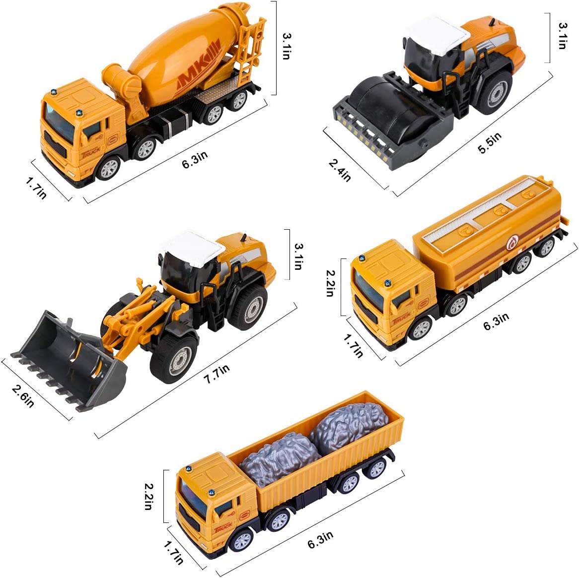 64 pieces of construction vehicles